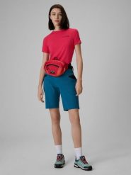 4F Spodenki trekkingowe szybkoschnące damskie - turkusowe XXL. Niebieskie szorty 4f, bez wzorów, ze skóry, wizytowe, z podwyższonym stanem. Za 179.99 zł.