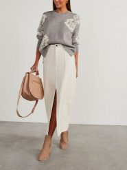 LA Angels Sweter w kolorze szarym rozmiar: M. Szare swetry LA Angels, m, bez wzorów, bez ramiączek. Za 195.77 zł.