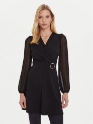 Morgan Sukienka koktajlowa 252-RSONIA Czarny Slim Fit. Czarne sukienki Morgan, bez wzorów, z syntetyku, wizytowe, bez kołnierzyka, bez ramiączek. Za 329.99 zł.