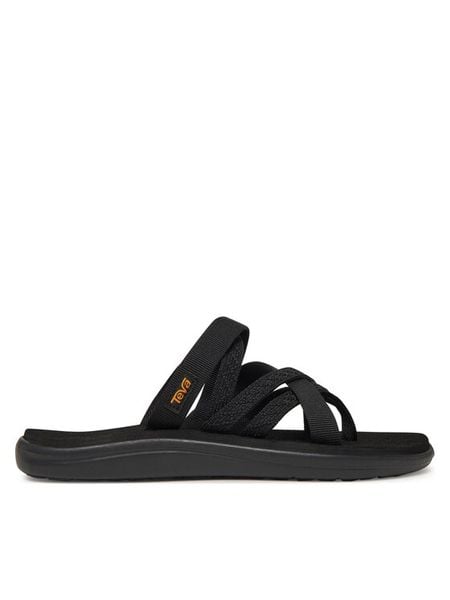 Teva Japonki Voya Zillesa 1117032 Czarny. Czarne klapki Teva, bez wzorów, z materiału, bez obcasa. Za 136.99 zł.
