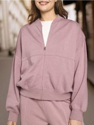 Bluza rozpinana - fioletowy. Fioletowe bluzy Sinsay, l, bez wzorów, bez kaptura. W wyprzedaży za 25.99 zł.