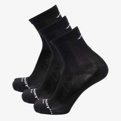 Skarpetki do biegania Swedemount Bamboo Running Socks 3-pack szybkoschnące. Czarne skarpety SWEDEMOUNT, bez wzorów, z tkaniny. Za 59.99 zł.