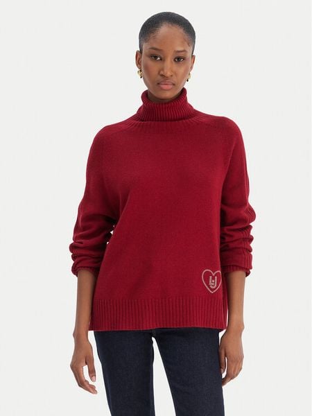 Liu Jo Golf MF5445 MS76L Czerwony Regular Fit. Czerwone golfy Liu Jo, l, bez wzorów, z syntetyku, bez ramiączek. Za 769.99 zł.