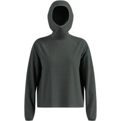 Bluza z kapturem Odlo Mid layer hoody CUBIC. Szare bluzy Odlo, bez wzorów, z kapturem. Za 319.99 zł.
