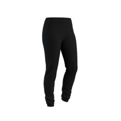 Spodnie dresowe damskie Domyos Gym & Pilates 500 Slim. Czarne spodnie dresowe NYAMBA, s, bez wzorów, z bawełny, z podwyższonym stanem, na fitness i siłownię. Za 89.99 zł.