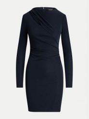 Lauren Ralph Lauren Sukienka koktajlowa 253926430003 Granatowy Slim Fit. Niebieskie sukienki Lauren Ralph Lauren, bez wzorów, z syntetyku, wizytowe, bez kołnierzyka, bez ramiączek. Za 539.99 zł.