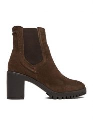 Lasocki Botki CEO-WI23-LUM-03 Brązowy. Brązowe botki Lasocki, bez wzorów, ze skóry, bez obcasa, na słupku, bez zapięcia. Za 259.99 zł.