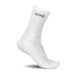 Skarpety Rowerowe LUXA Logo. Czarne skarpety LUXA, bez wzorów, z materiału. Za 49.90 zł.
