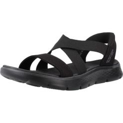 Sandały SKECHERS GO WALK FLEX SANDAL GLIMM Czarny. Czarne sandały Skechers, bez wzorów, z tkaniny, bez obcasa, bez zapięcia. Za 233.99 zł.