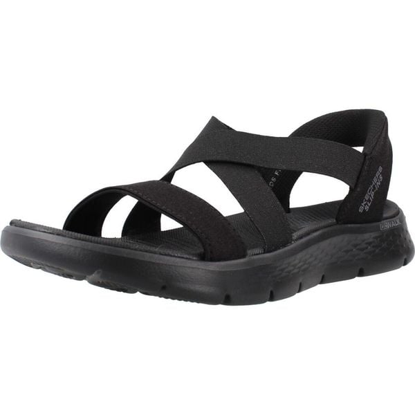 Sandały SKECHERS GO WALK FLEX SANDAL GLIMM Czarny. Czarne sandały Skechers, bez wzorów, z tkaniny, bez obcasa, bez zapięcia. Za 269.99 zł.