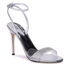 Sandały GIUSEPPE ZANOTTI. Szare sandały Giuseppe Zanotti, bez wzorów, bez obcasa, na szpilce, bez zapięcia. Za 5,029.00 zł.