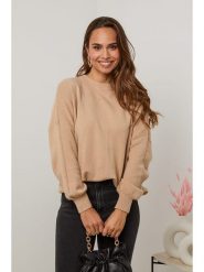 Soft Cashmere Sweter w kolorze jasnobrązowym rozmiar: 34/36. Brązowe swetry Soft Cashmere, bez wzorów, z kaszmiru, bez ramiączek. Za 79.21 zł.