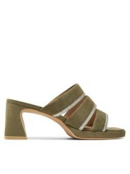 Caprice Klapki 9-27211-42 Khaki. Brązowe klapki Caprice, bez wzorów, ze skóry, bez obcasa. Za 182.99 zł.