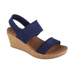 Buty do chodzenia damskie Skechers Beverlee Sheer Luck. Niebieskie trekkingi Skechers, z materiału, trekkingowe. Za 199.99 zł.