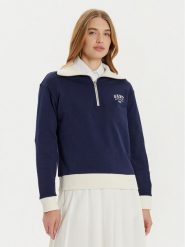 Gant Bluza 4201243 Granatowy Loose Fit. Niebieskie bluzy GANT, xs, bez wzorów, z bawełny, bez kaptura. Za 309.99 zł.
