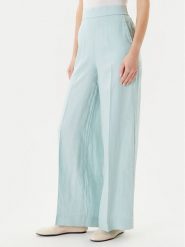 United Colors Of Benetton Spodnie palazzo 4AGHDF08K Zielony Wide Leg. Zielone spodnie materiałowe United Colors of Benetton, xl, bez wzorów, ze lnu. Za 239.99 zł.