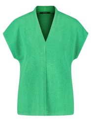 Gerry Weber Koszulka w kolorze zielonym rozmiar: 42. Zielone bluzki Gerry Weber, bez wzorów, bez kołnierzyka, bez ramiączek. Za 105.63 zł.