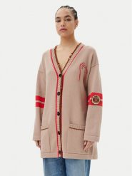 PINKO Kardigan Borghese 104620 Brązowy Relaxed Fit. Brązowe kardigany Pinko, xs, bez wzorów, z bawełny. Za 899.99 zł.
