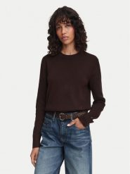 Tommy Hilfiger Sweter WW0WW52298 Brązowy ciemny Regular Fit. Brązowe swetry TOMMY HILFIGER, xs, bez wzorów, z bawełny, bez ramiączek. Za 529.99 zł.