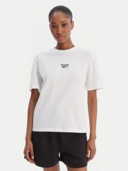 Reebok T-Shirt Suzie RK25505CCW Biały Relaxed Fit. Białe t-shirty Reebok, xs, bez wzorów, z bawełny, bez kołnierzyka, bez ramiączek. Za 79.99 zł.