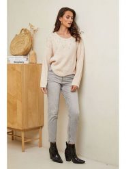 Soft Cashmere Sweter w kolorze beżowym rozmiar: 38/40. Brązowe swetry Soft Cashmere, bez wzorów, z kaszmiru, bez ramiączek. Za 104.99 zł.