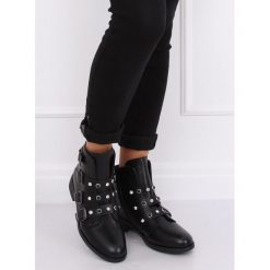 Botki sztyblety czarne HQ2366 BLACK. Czarne botki FunKee.pl, bez wzorów, ze skóry ekologicznej, bez obcasa, bez zapięcia. Za 102.99 zł.