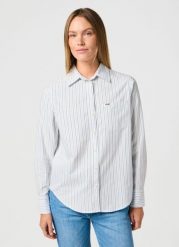 DAMSKA KOSZULA WRANGLER 1 PKT SHIRT NIAGARA MIST 112362596. Koszule Wrangler, m, bez wzorów, bez kołnierzyka, bez ramiączek. Za 179.99 zł.