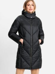 Olsen Płaszcz zimowy 15101398 Czarny Regular Fit. Czarne płaszcze Olsen, na zimę, bez wzorów, z syntetyku, bez kaptura. Za 909.99 zł.