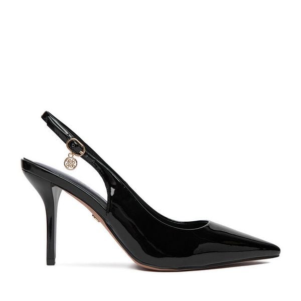 Szpilki Nine West. Czarne szpilki Nine West, bez wzorów, bez obcasa, na szpilce, bez zapięcia. Za 229.99 zł.