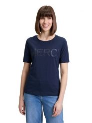 BETTY & CO Koszulka w kolorze granatowym rozmiar: M. Niebieskie bluzki Betty & Co, m, bez wzorów, bez kołnierzyka, bez ramiączek. Za 43.95 zł.