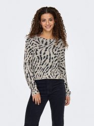 ONLY Sweter w kolorze szarobrązowym rozmiar: XS. Brązowe swetry Only, xs, bez wzorów, bez ramiączek. Za 74.95 zł.