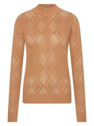 4funkyflavours Sweter "San-Ho_Zay" w kolorze jasnobrązowym rozmiar: S. Brązowe swetry 4funkyflavours, s, bez wzorów, bez ramiączek. Za 214.45 zł.