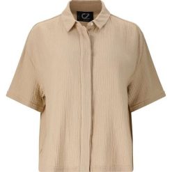 Koszula damska Cruz Melany. Brązowe koszule CRUZ, bez wzorów, sportowe, bez kołnierzyka, bez ramiączek. Za 219.00 zł.