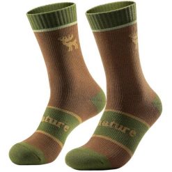 Skarpety sportowe dla dorosłych wodoodporne z membraną Qunature QN920 zimowe. Brązowe skarpety ROCKBROS, bez wzorów. Za 99.00 zł.