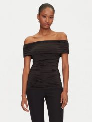 Marciano Guess Bluzka 5GGP04 6259A Czarny Regular Fit. Czarne bluzki Marciano Guess, l, z aplikacjami, z syntetyku, bez kołnierzyka, bez ramiączek. Za 289.99 zł.