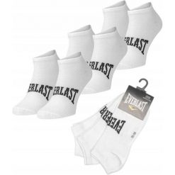 Skarpetki sneaker do kostki Everlast 3-pak. Białe skarpety EVERLAST, bez wzorów, z bawełny. W wyprzedaży za 19.99 zł.