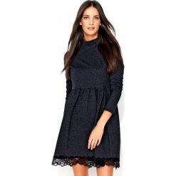 Numinou sukienka damska 36 ciemnoszara. Szare sukienki Numinou, bez wzorów, z koronki, eleganckie, bez kołnierzyka, bez ramiączek. Za 209.00 zł.