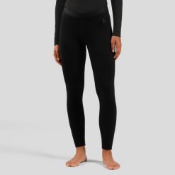 Legginsy termoaktywne damskie ODLO Merino 160 BL Bottom Long. Czarne legginsy Odlo, bez wzorów. Za 379.99 zł.