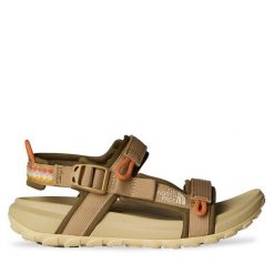 Sandały The North Face. Brązowe sandały The North Face, bez wzorów, bez obcasa, na płaskiej podeszwie, bez zapięcia. Za 299.99 zł.
