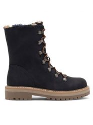 Jenny Fairy Trzewiki EVIE WS2911-06 Czarny. Czarne botki Jenny Fairy, bez wzorów, z syntetyku, bez obcasa, na płaskiej podeszwie, bez zapięcia. Za 179.99 zł.