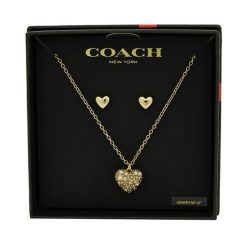 Zestaw naszyjnik i kolczyki Coach. Żółte naszyjniki Coach, złote. Za 599.99 zł.