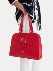 Beverly Hills Polo Club Torebka CEO-BHPC-C-006-09 Czerwony. Czerwone torebki klasyczne Beverly Hills Polo Club, bez wzorów, z materiału, bez dodatków. Za 219.99 zł.