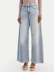 Guess Jeansy W6RA1C D6833 Niebieski Wide Leg. Niebieskie jeansy Guess, z aplikacjami. Za 439.99 zł.