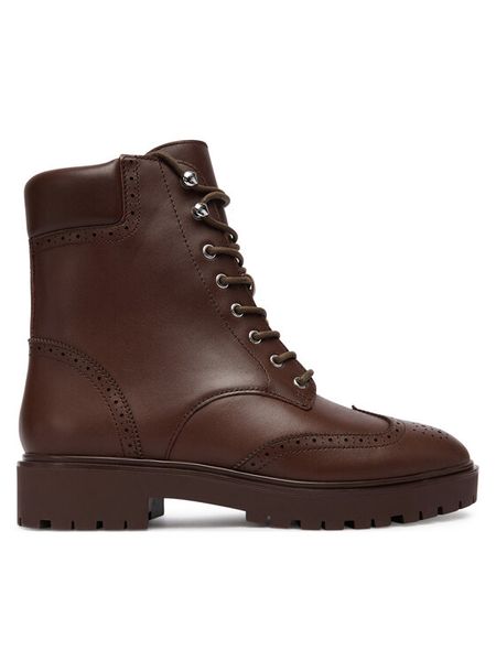 LAUREN RALPH LAUREN Trzewiki Alysn 802977885002 Brązowy. Brązowe botki Lauren Ralph Lauren, bez wzorów, ze skóry, bez obcasa, na płaskiej podeszwie, bez zapięcia. Za 1,019.00 zł.
