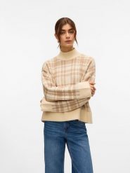 Vero Moda Sweter w kolorze beżowym rozmiar: L. Brązowe swetry Vero Moda, l, bez wzorów, bez ramiączek. Za 144.24 zł.