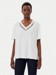 Liu Jo T-Shirt WA5146 JS923 Biały Regular Fit. Białe t-shirty Liu Jo, l, bez wzorów, z bawełny, bez kołnierzyka, bez ramiączek. Za 319.99 zł.