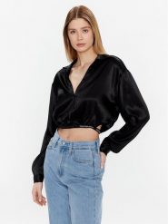 Calvin Klein Jeans Bluzka J20J220327 Czarny Regular Fit. Czarne bluzki Calvin Klein Jeans, s, bez wzorów, z jeansu, bez kołnierzyka, bez ramiączek. Za 449.99 zł.