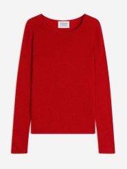 AUTHENTIC CASHMERE Kaszmirowy sweter "Epéna" w kolorze czerwonym rozmiar: XL. Czerwone swetry AUTHENTIC CASHMERE, xl, bez wzorów, z kaszmiru, bez ramiączek. Za 352.43 zł.