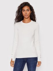 Guess Sweter Elinor W2YR30 Z2V62 Biały Regular Fit. Białe swetry Guess, s, z aplikacjami, z wiskozy, bez ramiączek. Za 379.99 zł.