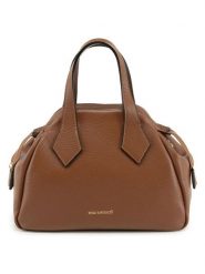 Mia Tomazzi Skórzana torebka "Omenoni" w kolorze jasnobrązowym - 28 x 21 x 13 cm rozmiar: onesize. Brązowe torby na ramię Mia Tomazzi, bez wzorów, z materiału, przez ramię, bez dodatków. Za 274.99 zł.